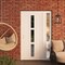 Vdomdoors Front Exterior Prehung Metal-Plastic Door Frosted Glass / MANUX 8112 White Silk / Office Commercial MANUX8112EXD-WS-W32+16-H80-RH-I - alternate 2