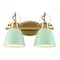 Jonathan Y Phineas 16.25" 2-Light Adjustable Farmhouse Bohemian Iron LED Vanity Light, Mint Green/Brass Gold JYL1115D - alternate 12