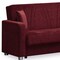 Homeroots 87" Red Chenille Sleeper Sofa And Toss Pillows With Brown Legs 607136 - alternate 6
