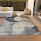 Homeroots 3' X 5' Pewter Brown And Charcoal Geometric Washable Indoor Outdoor Area Rug 604929 - alternate 6