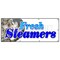 Signmission FRESH STEAMERS BANNER SIGN seafood oysters clams bottom dwellers B-96 Fresh Steamers - alternate 1