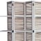 Homeroots 71" White Wood Folding Four Panel Screen Room Divider 342741 - alternate 3