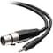 C2G 1.5ft / 18in 3-Pin XLR to TRS 1/8" 3.5mm AUX Audio Cable - M/F C2G41468 - alternate 1