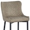 Homeroots Set of Two 30" Gray and Black Faux Leather and Metal Low Back Bar Height Bar Chairs, 2PK 555063 - alternate 5