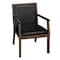 Regency Regent WallGuard Guest & Reception Waiting Room Wood Side Chair - Neo Walnut / Black Vinyl 9875NWBK - alternate 1