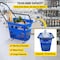 Vevor Plastic Rolling Shopping Trolley Basket On Wheels 6PCS 39L with Handle Red, 6PK LB-B027-8 - alternate 6