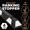 Xpose Safety Heavy Duty Rubber Block Stop 48in- Black/White Reflective, 6PK PBSW-4-6-X - alternate 6