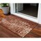 Homeroots 3' X 5' Orange Ikat Washable Indoor Outdoor Area Rug 576995 - alternate 1