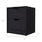 Homeroots 19" Black Wood Two Drawer Nightstand 543691 - alternate 7
