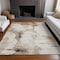 Homeroots 3' X 5' Beige Ivory And Taupe Abstract Washable Indoor Outdoor Area Rug 582656 - alternate 4