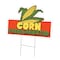 Signmission Corn Fresh Roasted Die Cut Yard & Stake plastic coroplast window, 1824-Corn Fresh Roasted C-DC-1824-Corn Fresh Roasted19 - alternate 1