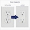 Leviton Decora Edge 15A White Residential Grade 5-15R Duplex Outlet, 10PK M02-E5325-0MW - alternate 4