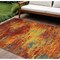 Homeroots 9' X 12' Flame Abstract Indoor Outdoor Area Rug 573194 - alternate 6