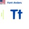 Aacc Self-Adhesive Vinyl Letter: t, Scale: 11 in. Color: Blue Font: Anders by, 12PK AACC-Anders-lt-Blue-I11x12 - alternate 1