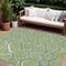 Homeroots 10' X 14' Artichoke Green And Ivory Abstract Washable Indoor Outdoor Area Rug 600509 - alternate 1