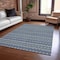 Homeroots 3' X 5' Navy Blue And Mint Green Striped Washable Indoor Outdoor Area Rug 610546 - alternate 8