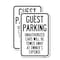 Signmission Guest Parking Unauthorized Cars Will Be Towed Away at O, 12'' X 18'', Heavy Gauge Aluminum, 2PK A-1218-2PACK-23924 - alternate 1