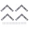 Prosource Corner Brace, 3-1/2 in L, 3-1/2 in W, 5/8 in H, Steel, Zinc-Plated, 1.8 mm Thick Material FC-Z035-C4PS - alternate 1