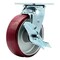 Service Caster 6 Inch SS Poly on Aluminum Swivel Caster with Ball Bearing and Brake SCC SCC-SS30S620-PAB-TLB - alternate 1