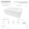 Kingston Brass 60" Acrylic Rectangular 2-Wall Corner Alcove Tub, Left Hand Drain, Glossy White VTAM6032L21TS - alternate 4