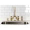 Kingston Brass Bridge Kitchen Faucet with Brass Sprayer, Brushed Brass KS7797AXBS - alternate 6