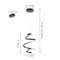Jonathan Y Whirl 11" 1-Light Modern Minimalist Metal Helix Swirl Abstract Integrated LED Pendant, Black JYL1704B - alternate 10