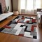 Homeroots 8' X 10' Gray Ivory And Red Geometric Washable Indoor Outdoor Area Rug 613214 - alternate 7