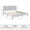 Martha Stewart Britta King Upholstered Platform Bed w/Rounded Headboard, Piped Detailing/Cushioned Siderails, Gray TW-3WDB01-K-GY-MS - alternate 9