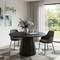 Homeroots 52" Black Solid Wood Pedestal Base Round Top Dining Table 721065 - alternate 5
