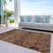 Homeroots 3' X 5' Orange Copper And Brown Floral Washable Indoor Outdoor Area Rug 588906 - alternate 5