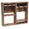 Homeroots 4" Brown Wood Entertainment Organizer 661177 - alternate 1