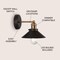 Jonathan Y July 7.88" 1-Light Industrial Farmhouse Metal Vanity Light, Oil Rubbed Bronze/Brass Gold JYL7426C - alternate 8