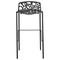 Leisuremod Devon Mid-Century Modern Aluminum Bar Stool with Powder Coated Frame and Footrest, Black DB31BL - alternate 8
