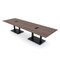 Skutchi Designs Rectangle Conference Table With Power Unit, 48 in W, 120 in L, Brown HAR-REC-48X120-DOU.BK-H3041-EBLK - alternate 1