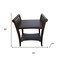 Homeroots Rectangular Teak Shower Bench With Shelf And Handles In Brown Finish 376673 - alternate 5