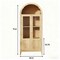 Homeroots 71in Natural Arched Accent Cabinet With Two Glass Panel Doors 712237 - alternate 5