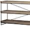 Homeroots 80" Light Brown and Black Solid Wood and Iron Console Table With Two Shelves 380194 - alternate 7
