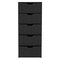 Homeroots 18" Black Five Drawer Standard Chest 544040 - alternate 1