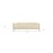 Homeroots 90" Ivory Velvet Sofa And Toss Pillows With Gold Legs 489538 - alternate 7