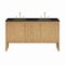 James Martin Vanities Hudson 60" Double Vanity, Light Natural Oak, w/ 3 CM Phantome Eclos Top 435-V60D-LNO-3PHT - alternate 1