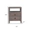 Homeroots 24" Brown Solid Wood Two Drawer Nightstand 701733 - alternate 10