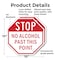 Signmission Stop No Alcohol Past This Point, 10 inch X 10 inch, Plastic Sign, 2PK OC-P-2PACK-10-222 - alternate 3