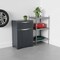 Homeroots 24in Charcoal Plastic Accent Cabinet With Two Doors And One Drawer 668937 - alternate 6
