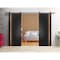 Sartodoors Sturdy Double Barn Door with Hardware Planum 1010 Black 84x96 (2* 42x96) Solid Core Modern Interior PLANUM1010DB-BLK-8496 - alternate 1