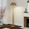 Homeroots 58" Brass Traditional Shaped Floor Lamp With Brass Dome Shade 523516 - alternate 5