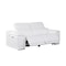 Homeroots 76in White and Silver Italian Leather Power Reclining Loveseat 720519 - alternate 6