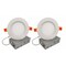 Bulbrite 6" Canless 2700K, 75w Equivalent, New Construction Integrated LED Recessed Light Kit Metal JBOX, 2PK 861669 - alternate 1