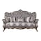 Homeroots 90" White Cotton Blend Damask Sofa And Toss Pillows With Bronze Legs 491341 - alternate 2