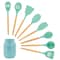 Megachef Mint Green Silicone and Wood Cooking Utensils, Set of 9 MGSP-455 - alternate 1