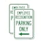 Signmission Employee Recognition Parking Only With Left Arrow, 12'' X 18'' 2 Signs, Heavy Gauge Aluminum, 2PK A-1218-2PACK-24099 - alternate 1